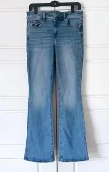 Womens Kick Boot Jeans 8 Bootcut Light Wash Stretch Western