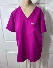 Figs size medium limited edition raspberry sorbet scrub top