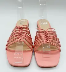 Journee Collection Sandals Womens 6.5 Pink Addora Slides Sandals NEW‎