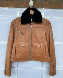 Doma leather lamb tan jacket size medium