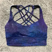 NWOT Lululemon Free To Be Wild Longline Bra *Polar Lights Blue Multi