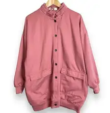 Vintage‎ Gottschalks Jacket Button-Up Pink Slouchy Flaws Women Size XL Pockets