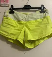 neon lulu shorts