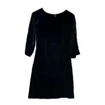 The Territory Ahead Vintage  90s Black Velvet Wrap Dress Witchy Design Goth Sexy S 4 Whimsigoth