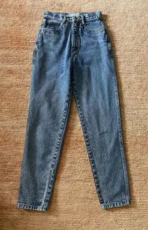 Vintage JCPenney High Waist Mom Jeans Tapered Leg Blue 100% Cotton