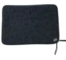 Vera Bradley Quilted Floral Laptop Ipad Table Sleeve Case Padded Black