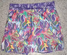 Skort Obsession Multicolor Floral Athletic Skort Size Large