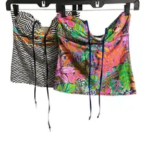 Trina Turk Swim Tops Womens 8 Multicolor Nylon Blend Halter Strap Beach Lot Of 2