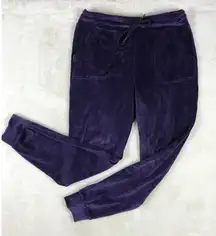 32 DEGREES HEAT Purple Velour Joggers SMALL