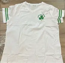 White and Green lets day drink st Patrick’s day v neck tshirt