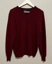 Allen Solly Cashmere Deep Red V-Neck Sweater