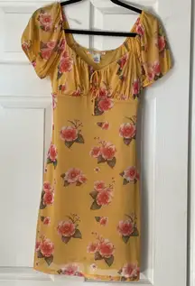 Planet Gold Floral Bodycon Dress