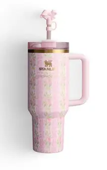 Stanley x LoveShackFancy Quencher Tumbler 40 oz., Pink Blooming Heirloom, NIB