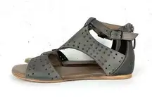 NIB ROAN by Bed Stu Kit Cutout Bosco Grey Gladiator Sandals Leather Size 8/38