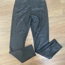 Black Faux Leather Leggings NWT Size Large