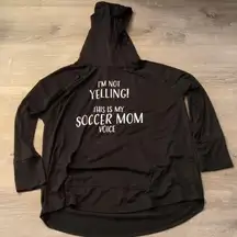 LuLaRoe Black White "I'm Not Yelling  This Is My Soccer Mom Voice" Size 2XL