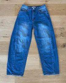Cupshe Barrel Jeans City Girl Size XS Blue
