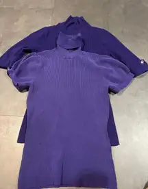 Elegant Purple Ribbed 2 bundle sweater by International Concepts |‎ Size L B-90