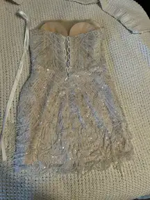 White sparkly party dress 