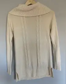 J.Crew White / Cream Knit Cowl Neck Sweater Dress Size Extra Small XS