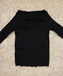 Black Sweater W Cut Out