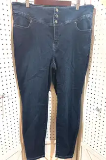 Lane Bryant High Rise Dark Wash Skinny Jeans Size 18