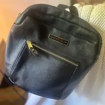 Younique vintage black leather backpack