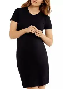 A PEA IN THE POD Maternity T-Shirt Dress Black M