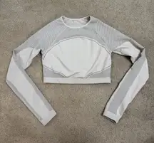 Garage Beige Cropped Long Sleeve