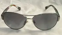 Coach Silver Aviator Sunglasses