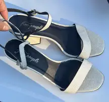 Free People Cream Textured Heels