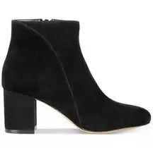 NWT INC International Concepts Floriann Ankle Booties Black Suede Block Heel