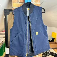 Navy Carhartt Quilted Vest