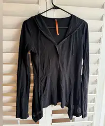 Cop.Copine Black Hooded Top