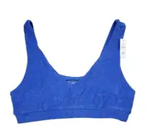Aerie Offline Recharge Summer Lights Terry Sports Bra Size Small Blue Unlined