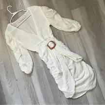 Jen's Pirate Booty Hillview Dress NWT gauze midi womens Cream (medium) boho chic