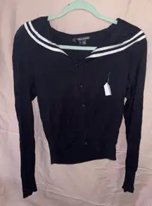 Hell Bunny black Sailor Collar Cardigan