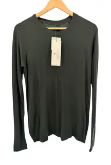Sweaty Betty Glisten Bamboo Long Sleeve Base Layer Top Dark Green XL NWT