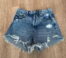 Wild Fable Shorts Denim High-Rise Distressed