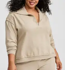 Torrid V-Neck Pullover Sweatshirt Size 3X in Plaza Taupe
