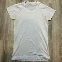 Lululemon Swiftly Tech T-Shirt Periwinkle Blue Compression Workout Top Size 8