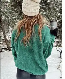 Show me your mumu sweater! Emerald green eyelash sweatshirt size large!