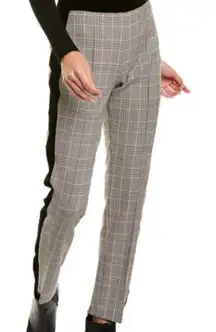 The Kooples Beige Plaid Women's Pants Black Velvet Accent sz 1 sm