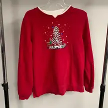 Vintage Christmas Sweatshirt Breckinridge Size L