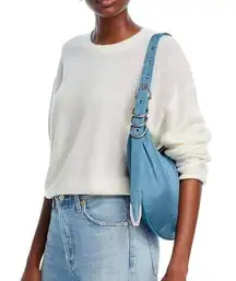 Rag & Bone Mini Spire Nylon Hobo Bag BLUE SILVER HARDWARE