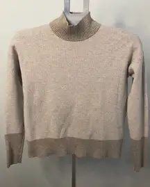 Rachel‎ Zoe New York Los Angeles Mock Neck Sweater Women's Small Beige