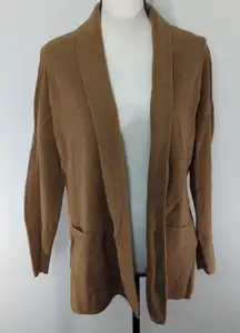 J. Crew Factory RE-IMAGINED Tan Cotton Pocket Shawl Collar Cardigan Size XS‎