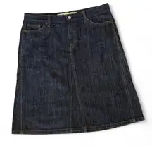 GAP 2004 100% Cotton Dark Denim Midi Skirt - Size 10