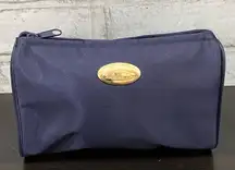 CHRISTIAN DIOR Parfums Navy Satin Cosmetic Case Travel Pouch Bag