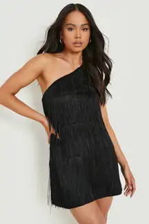 FRINGE ONE SHOULDER MINI DRESS (costume)